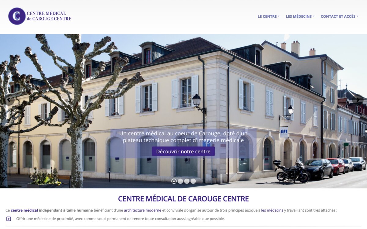 Aperçu du site CMCC — Centre Médical de Carouge